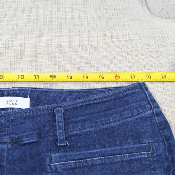 Loft Plus Size 14 High Waist Straight Cropped Jeans - Picture 4 of 6